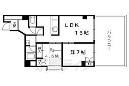 ラフィーネ御池 2LDKの間取図画像