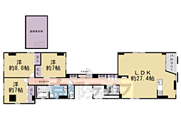 コンフォレスト三条 3LDKの間取図画像