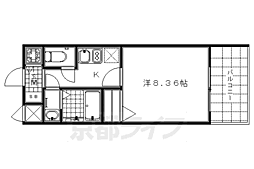 RESIDIA京都駅前 1Kの間取図画像