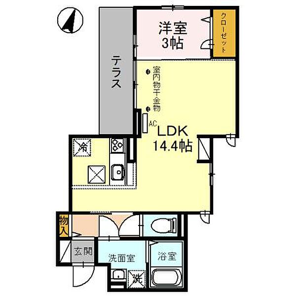 埼玉県さいたま市南区別所2丁目(賃貸アパート1LDK・1階・41.89㎡)の写真 その2