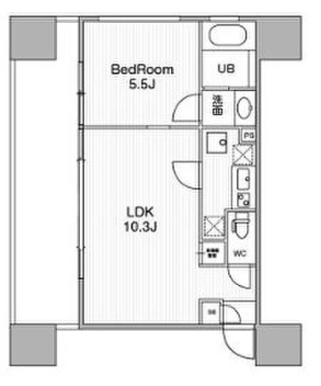 アーバンフラッツ池袋プレミアム 607｜東京都豊島区西池袋1丁目(賃貸マンション1LDK・6階・37.90㎡)の写真 その2