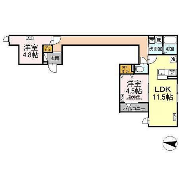 グラナーデ西亀有 202｜東京都葛飾区西亀有3丁目(賃貸アパート2LDK・2階・55.73㎡)の写真 その1