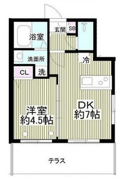 クレアコート川口 103｜埼玉県川口市南町1丁目(賃貸アパート1DK・1階・27.98㎡)の写真 その2