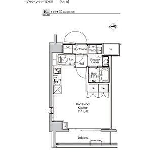 プラウドフラット外神田 205｜東京都千代田区外神田2丁目(賃貸マンション1R・2階・30.08㎡)の写真 その2