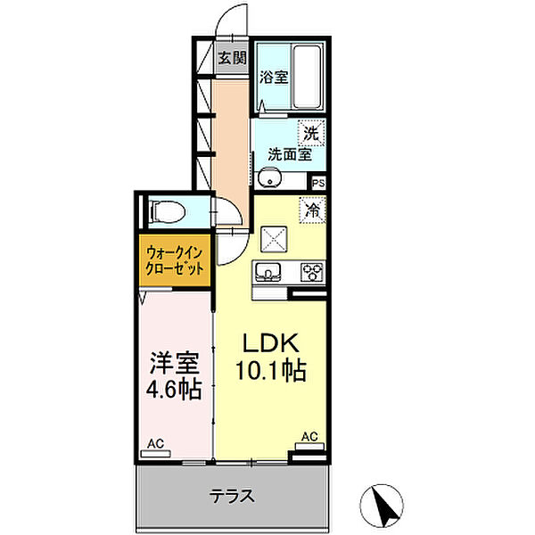 Casa Hermosa 107｜東京都板橋区小茂根4丁目(賃貸アパート1LDK・1階・40.95㎡)の写真 その2