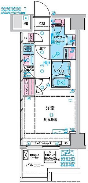 GENOVIA 川口元郷 804｜埼玉県川口市元郷2丁目(賃貸マンション1K・8階・21.00㎡)の写真 その2