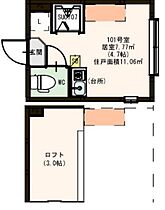 ハーモニーテラスソレイユ北千住 101 ｜ 東京都足立区柳原2丁目37-11付近（賃貸アパート1R・1階・11.06㎡） その2