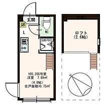 ハーモニーテラス板橋 105 ｜ 東京都板橋区板橋4丁目25-8（賃貸アパート1R・1階・10.75㎡） その2