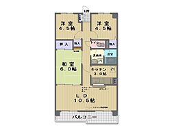 ビラ玉川学園台 3LDKの間取図画像