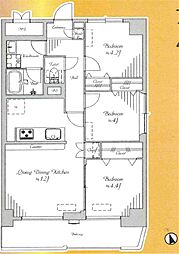 フドウ東陽町ハイツ 3LDKの間取図画像