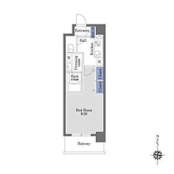 STレジデンス南品川 1階1Kの間取り