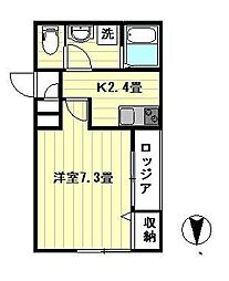 BELLEPASEO 1Kの間取図画像