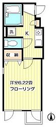 パーク・アゼリア・池袋 1Kの間取図画像