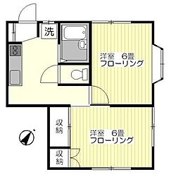 アネックス目白 2Kの間取図画像