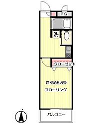 サイセリヤ目白 1Kの間取図画像