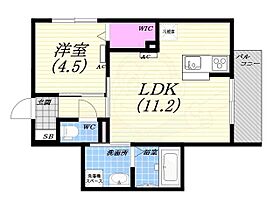 Lien甲子園口北町  ｜ 兵庫県西宮市甲子園口北町（賃貸マンション1LDK・1階・40.79㎡） その2