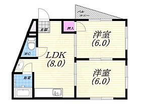 増田ビル  ｜ 兵庫県芦屋市茶屋之町（賃貸マンション2LDK・4階・40.00㎡） その2