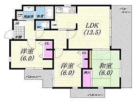 ヴァロワール夙川  ｜ 兵庫県西宮市南郷町（賃貸マンション3LDK・1階・67.33㎡） その2