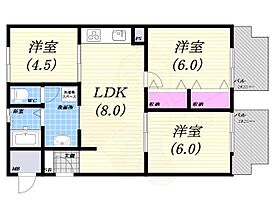 兵庫県芦屋市東芦屋町（賃貸マンション3LDK・2階・63.17㎡） その2