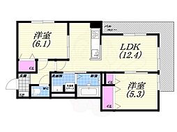 間取図画像 2LDK