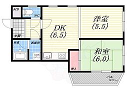 メゾン北村 2DKの間取図画像