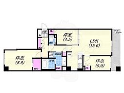パークシュロス芦屋 3LDKの間取図画像