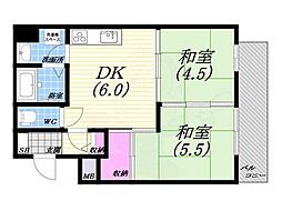 間取図画像 2DK