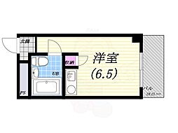 サニーウエスト ワンルームの間取図画像