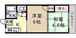 ハイツジョイ 2Kの間取図画像
