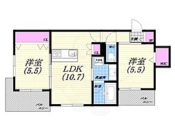 WING TOWA MAISON 2LDKの間取図画像