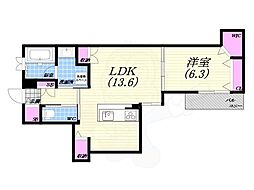 WING TOWA MAISON 1LDKの間取図画像