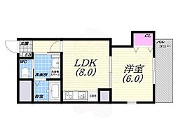 Grandi阪神西宮Park1 1LDKの間取図画像