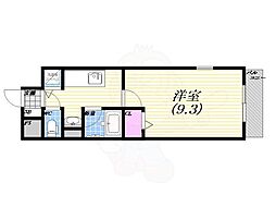 ハイムさわらび 1Kの間取図画像
