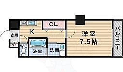 ベルエアー江上 1Kの間取図画像