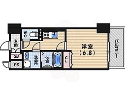 ingCasa西宮3 1Kの間取図画像