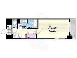 COMFORIA西宮 1Kの間取図画像