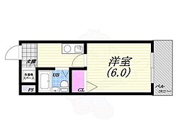 PerfectLife堺東 1Kの間取図画像