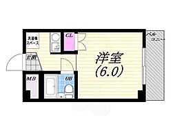 後藤ビル ワンルームの間取図画像