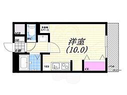 ハヤシビル ワンルームの間取図画像