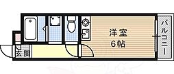 ロココ 1Kの間取図画像
