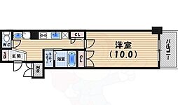 ベルエアー江上 1Kの間取図画像