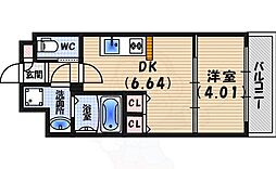 プレジオ西宮 1DKの間取図画像