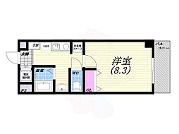 メゾン・ド・ヴィレ西宮 1Kの間取図画像