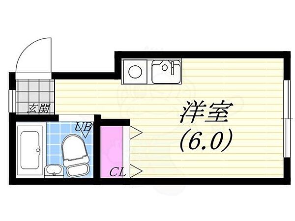 兵庫県西宮市大井手町(賃貸アパート1R・1階・15.00㎡)の写真 その2