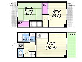 兵庫県西宮市石刎町（賃貸アパート2LDK・1階・56.00㎡） その2