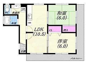 宮本マンション  ｜ 兵庫県西宮市西平町（賃貸マンション2LDK・4階・52.00㎡） その2