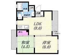 フリージャガーデン  ｜ 兵庫県西宮市六軒町（賃貸マンション2LDK・1階・41.00㎡） その2