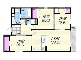 ヴェラ アズール  ｜ 兵庫県西宮市常磐町（賃貸アパート3LDK・2階・74.29㎡） その2