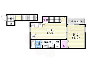 ウエスト　ウッド  ｜ 兵庫県西宮市小松南町１丁目（賃貸アパート1LDK・2階・40.61㎡） その2