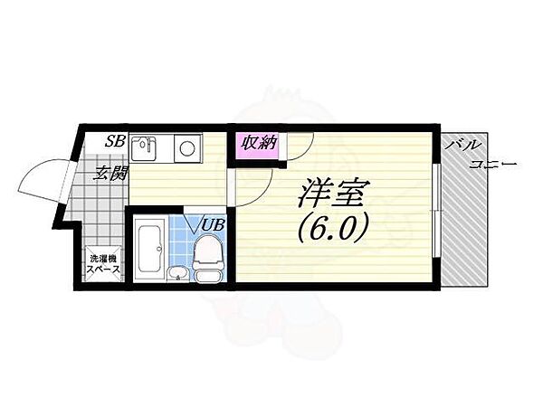 サンパレス甲子園(上鳴尾町) ｜兵庫県西宮市上鳴尾町(賃貸マンション1K・1階・18.00㎡)の写真 その2